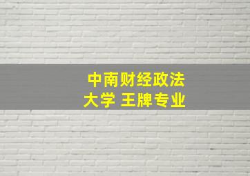 中南财经政法大学 王牌专业